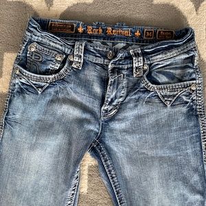 Mens Rock Revival Baxter Buckle Slim boot